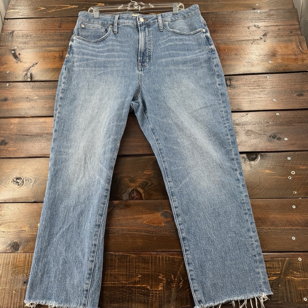 Madewell Jeans Womens Perfect Vintage Crop Jean Denim Distressed‎ 30 Actual 34" - Picture 3 of 15